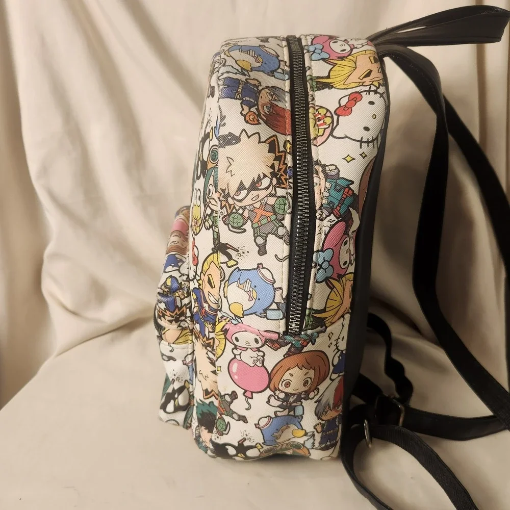My Hero Academia x Hello Kitty Sanrio Bioworld Allover Print Backpack GUC